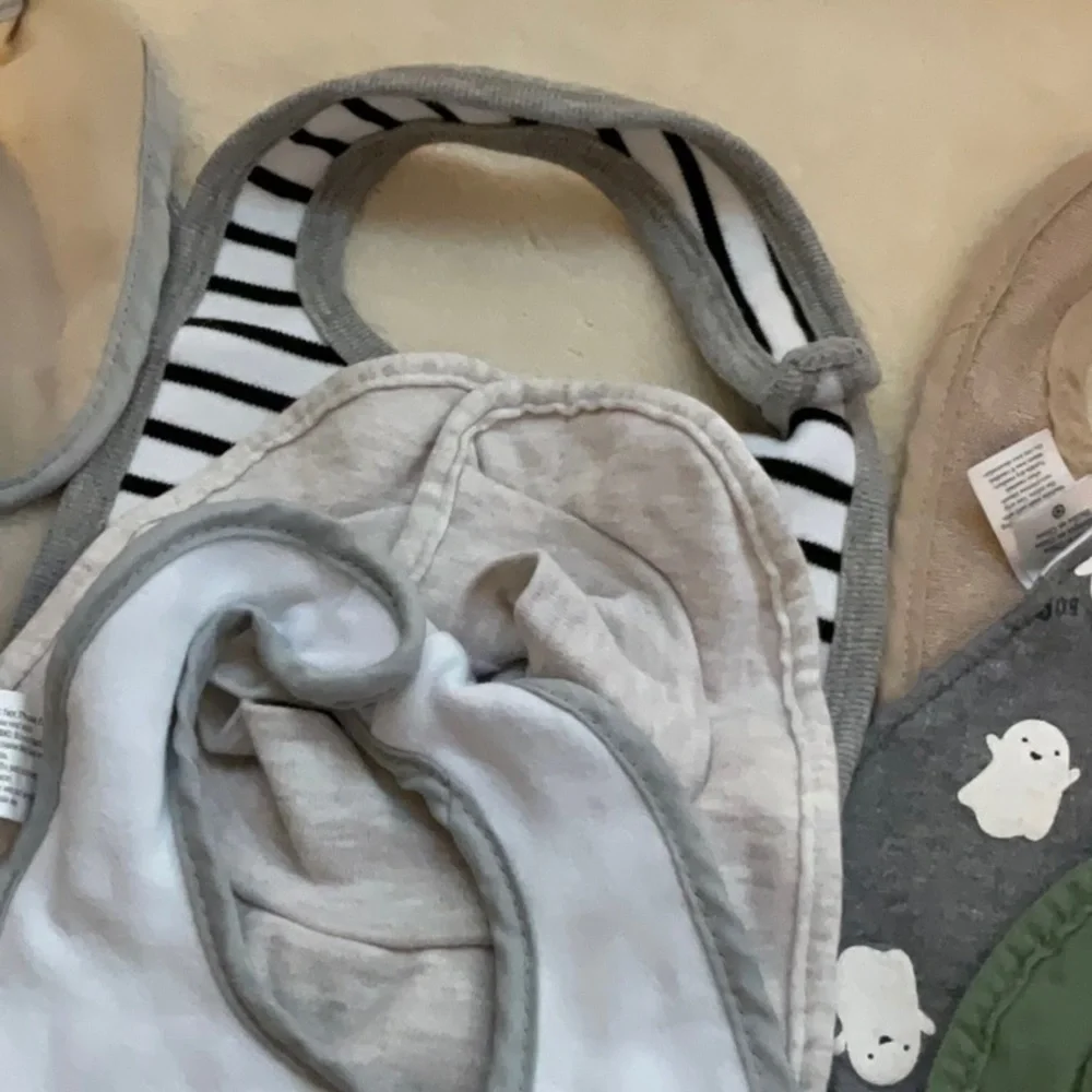 Colorful Baby Bib Set - Blue, Green, Gray